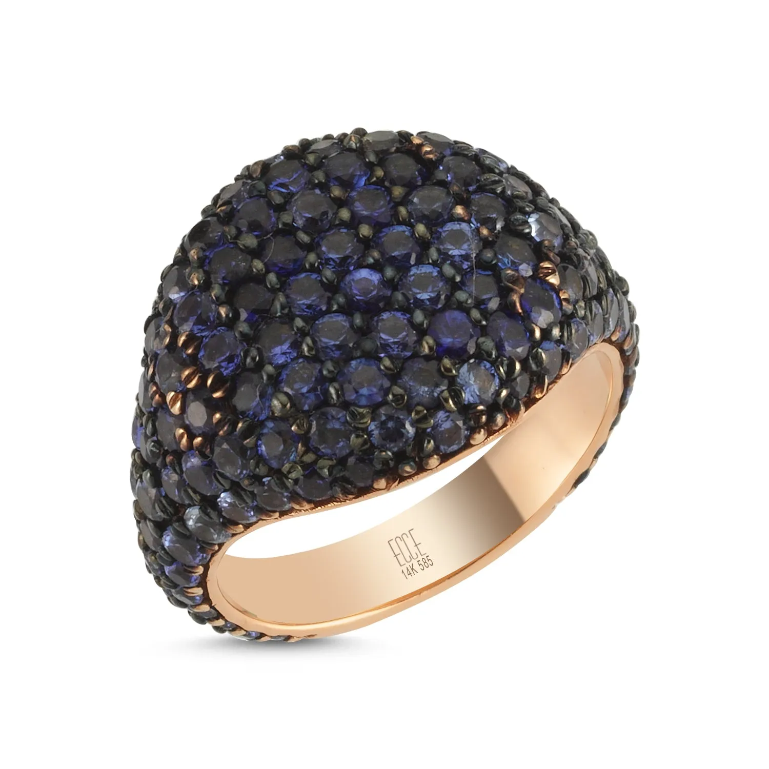 ECCE Blue Sapphire Chevalier Ring