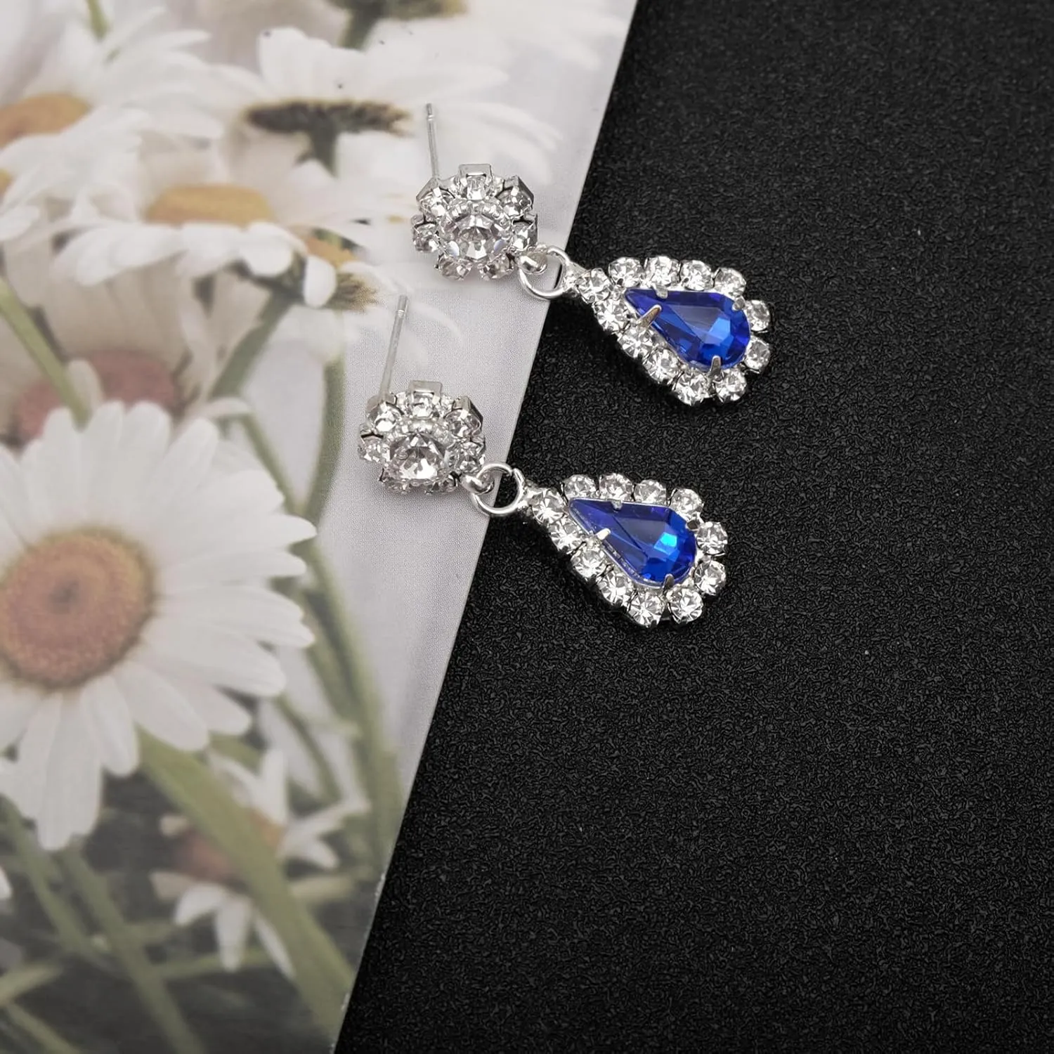 Elegant Crystal Necklace Earrings Bracelets Set Silver Bridal Wedding Jewelry Sets Bride Bridesmaids Prom Formal Costume Accessories for Women