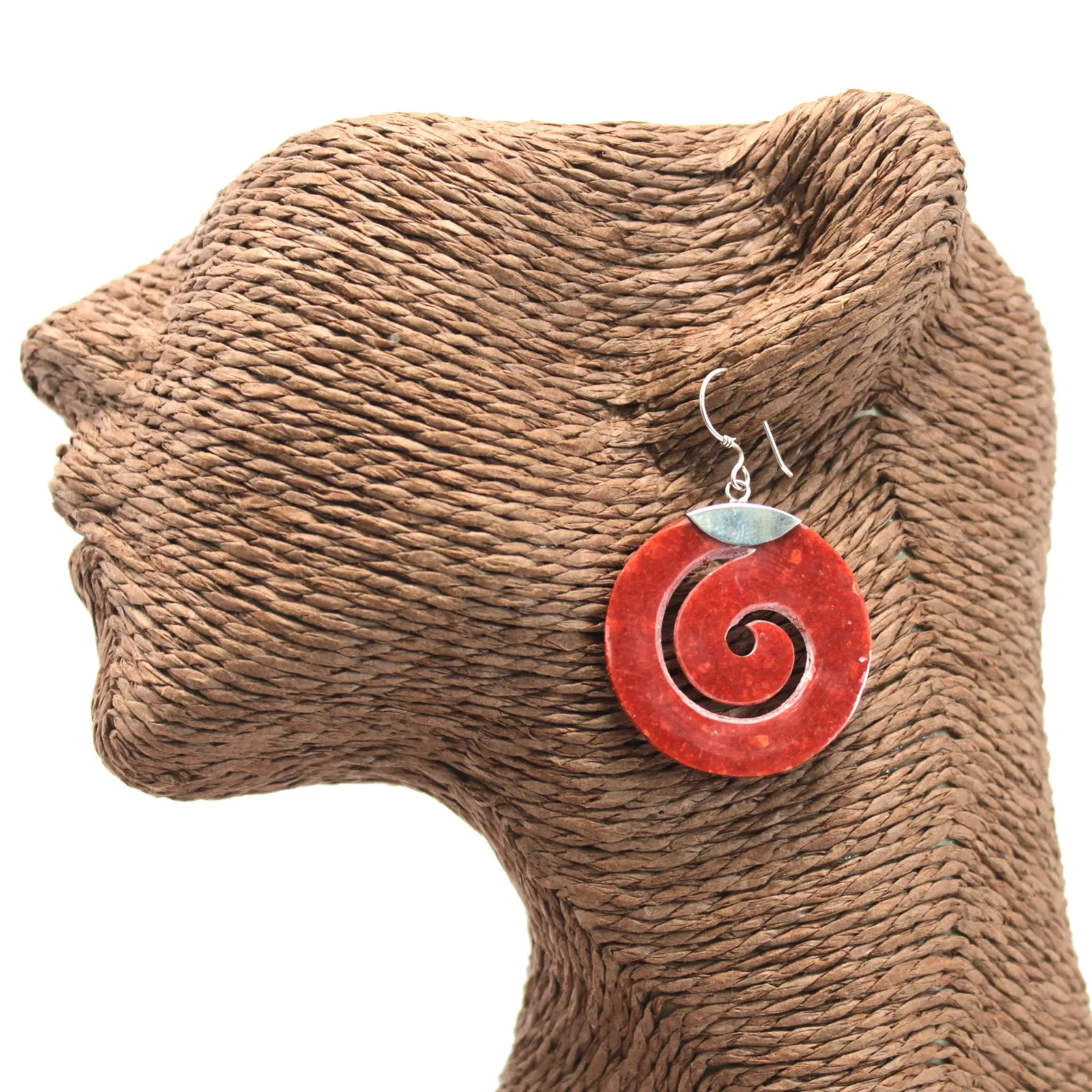 Elegant Hand-Made 925 Sterling Silver Earrings with Intricate Scroll Design from Bali - Perfect for Any Occasion
