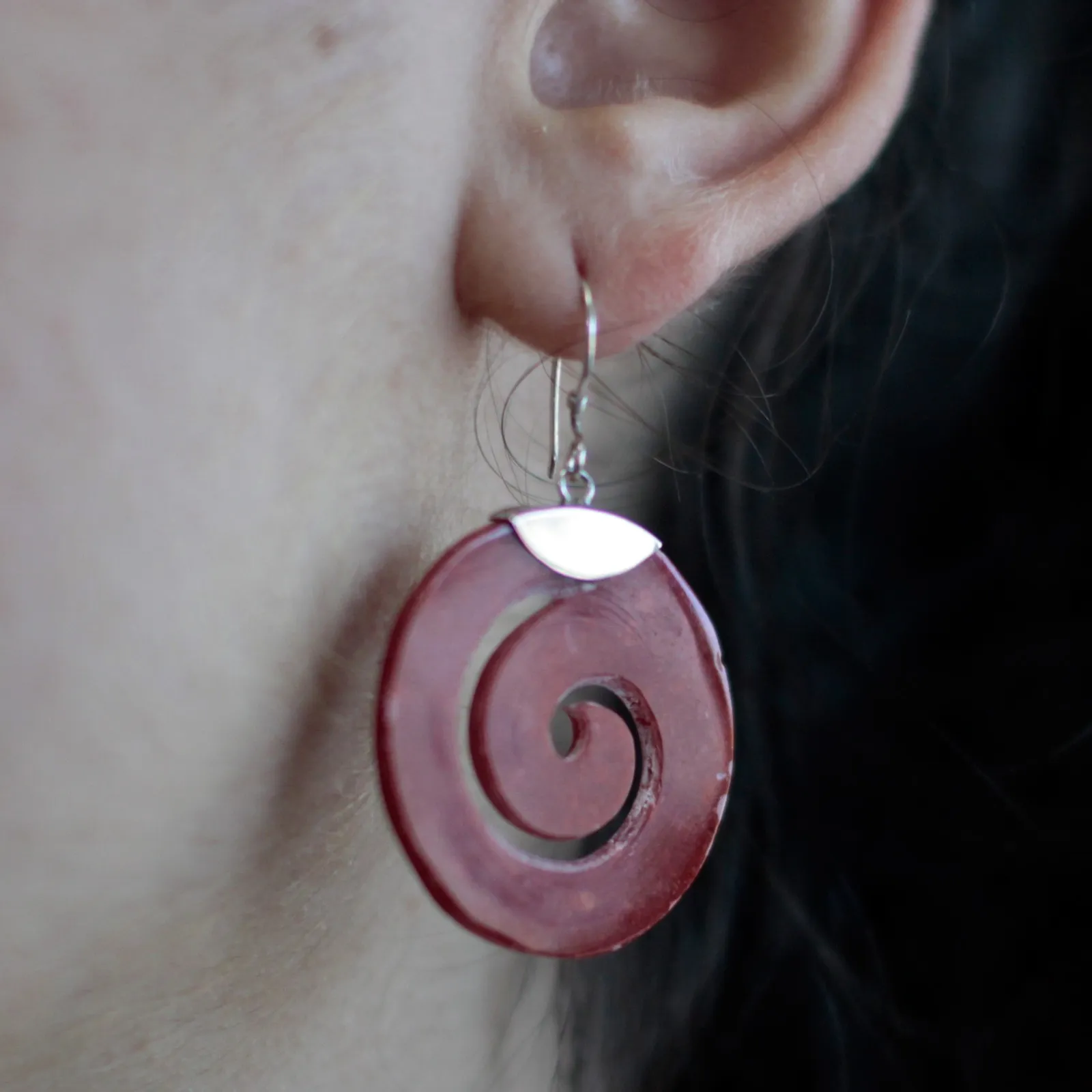 Elegant Hand-Made 925 Sterling Silver Earrings with Intricate Scroll Design from Bali - Perfect for Any Occasion
