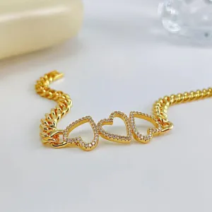 Elegant Heart-Shaped Bracelet for Women | Romantic Gift Bracelet, Dainty Heart Jewelry, Thoughtful Anniversary, Birthday, Holidays or Friendship Gift | Stylish Accessory for Her - Perfect for Any Occasion!