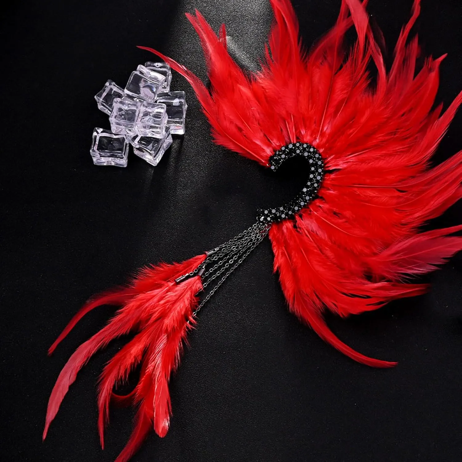 Elegant Plumage Ear Cuff Not Piercing Tassels Ear Wrap Unique Cuff Earrings Suitable for Women Party Dress Accessories