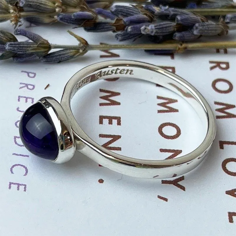 Eliza Amethyst Silver Ring