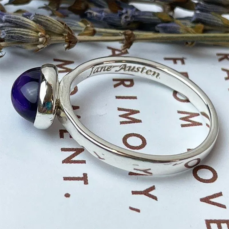 Eliza Amethyst Silver Ring