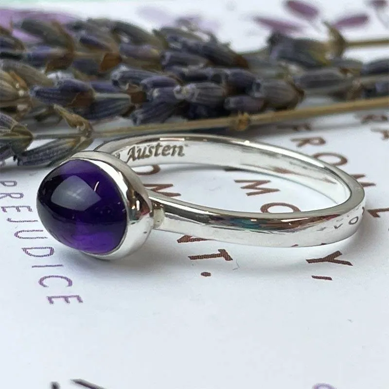 Eliza Amethyst Silver Ring