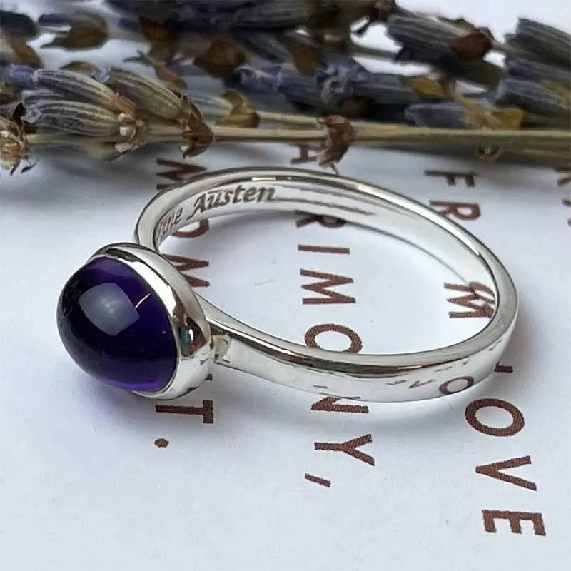 Eliza Amethyst Silver Ring