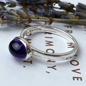 Eliza Amethyst Silver Ring