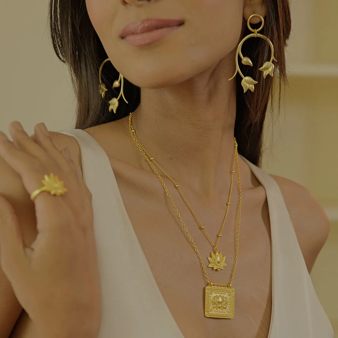 Embrace Change Lotus Pre-layered Necklace