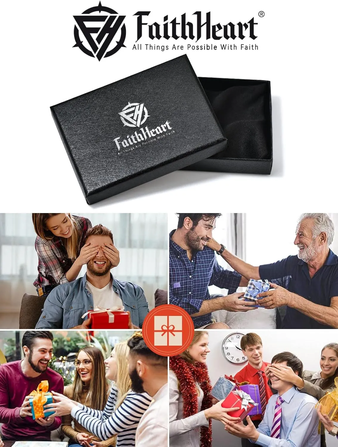 FaithHeart Sports Necklace for Men Women, Stainless Steel Gold Plated 3D Football/Soccer/Basketball/Volleyball Pendant Jewelry with Delicate Gift Packaging