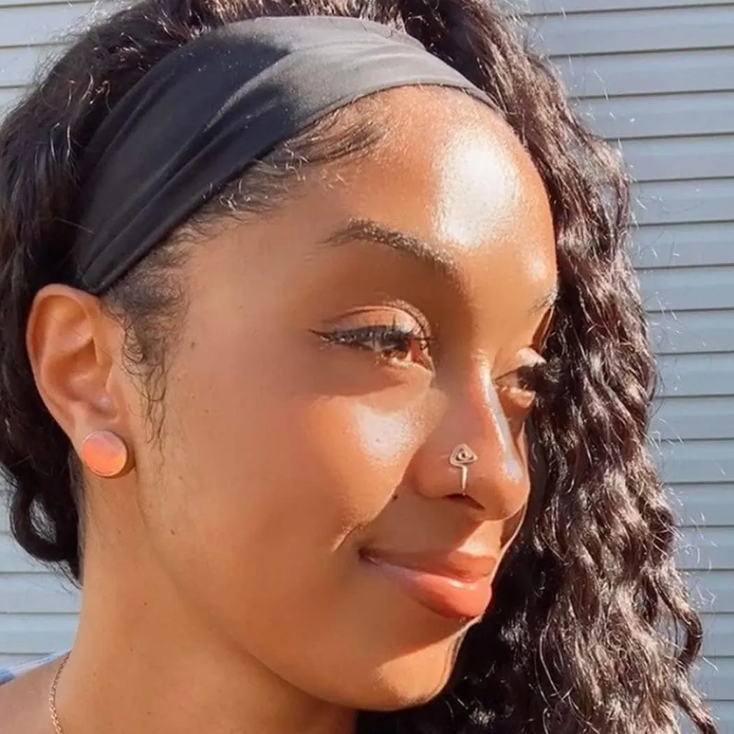 Fake Nose Ring Hoop Fake Nose Stud Magnetic Septum Nose Ring Stud Stainless Steel CZ Fake Nose Piercing Stud Faux Nose Ear Lip Cuffs Non Pierced Jewelry for Women Men