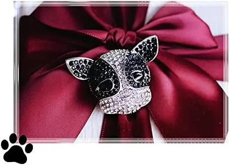 Fashion Cartoon Puppy Dog Cute Animal Black and White Dog Brooch Pin Corgi Teddy Bulldog Brooch for Women Girls