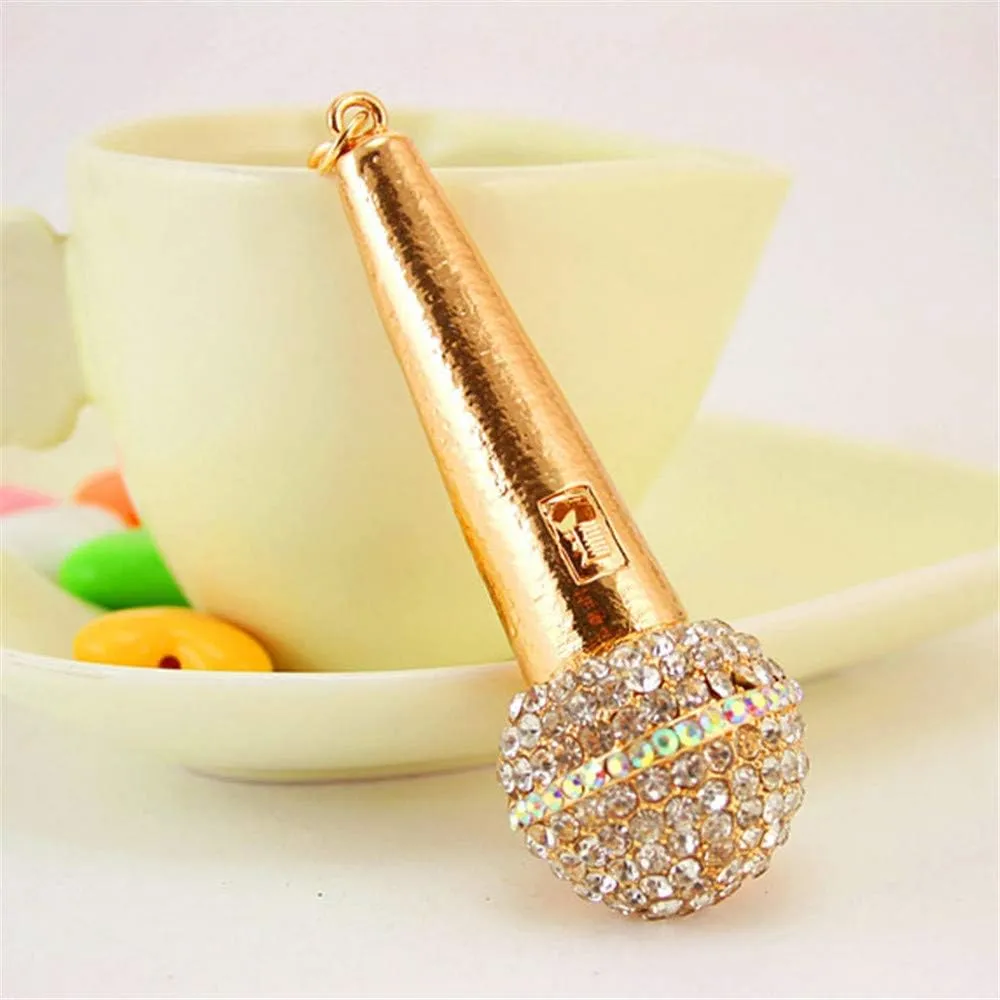 Fashion Yellow Pineapple Rhinestone Alloy Resin Women Car or Bag Keychain