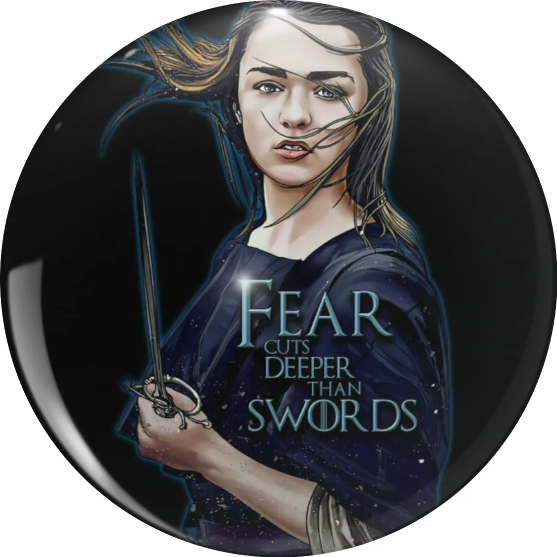 fear girl Pin Lapel Pin Cute Brooch Pins Badges 0.75"