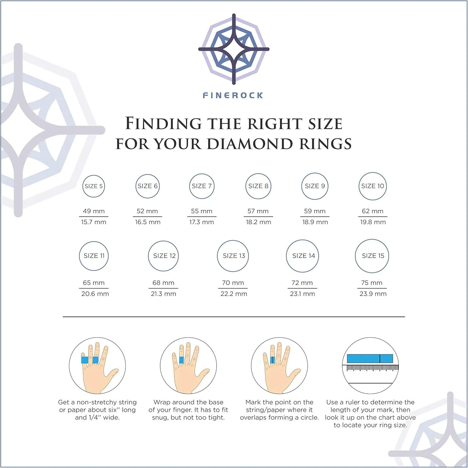 FINEROCK 1/10 Carat Diamond Twisted Anniversary Ring in 14K Gold (I1-I2 Clarity)