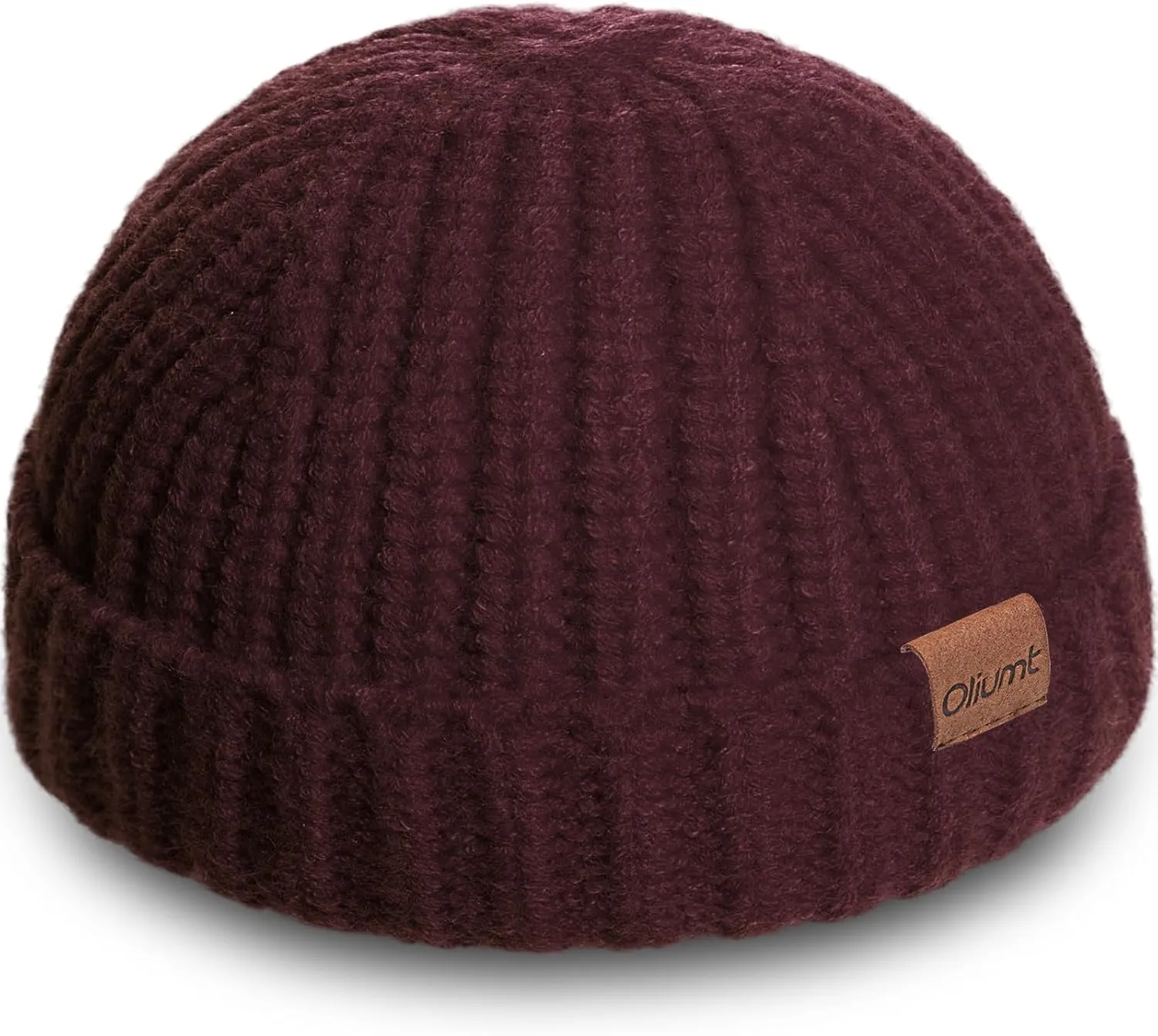 Fisherman Short Beanie Hats for Men, Knit Skull Cap Cuff Trawler Hat Mens Stylish Watch Cap Winter Warm Hat for Daily Wear