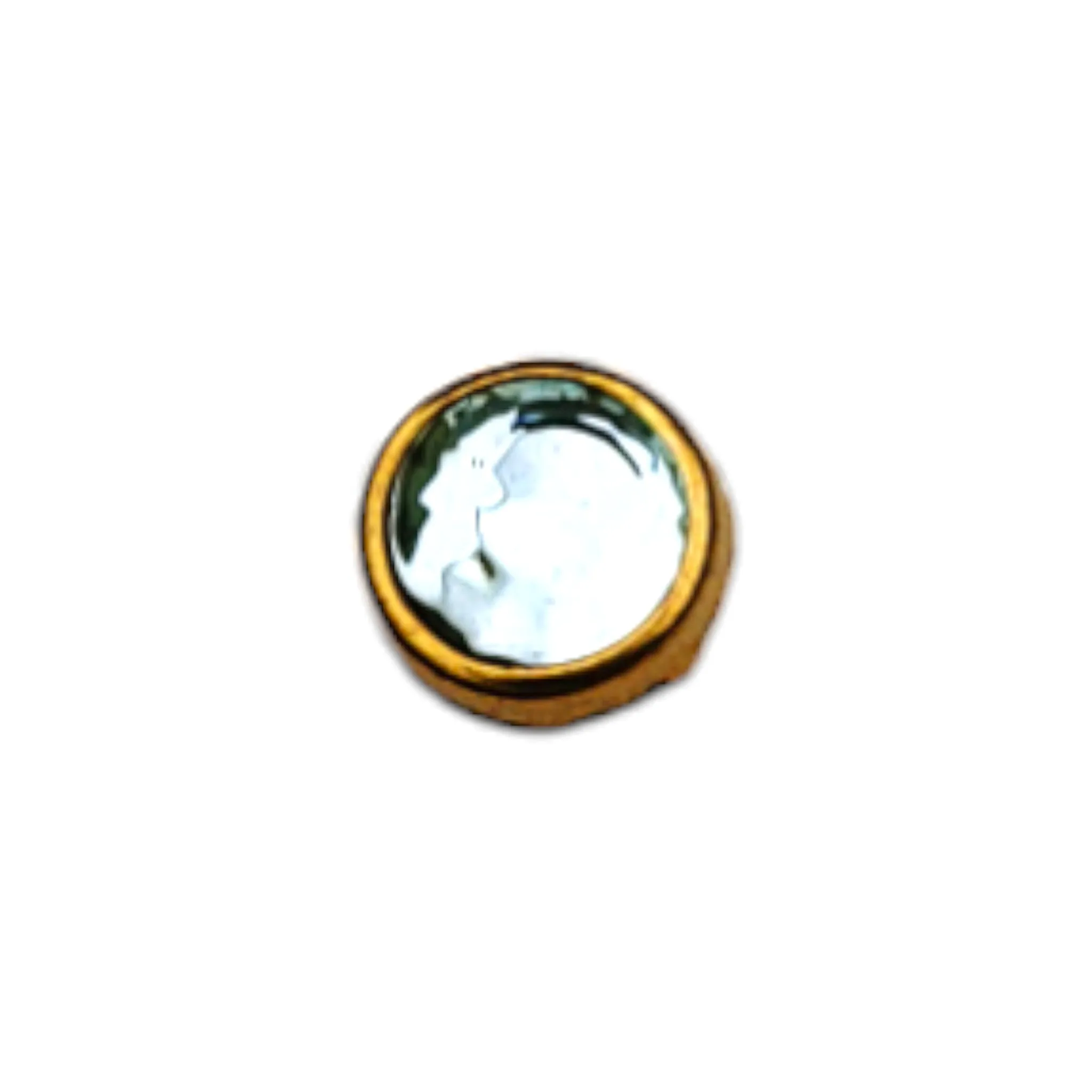 Flat-back Hotfix Golden Metal Collet Rhinestone Beads for Craft or décor - 11698-96