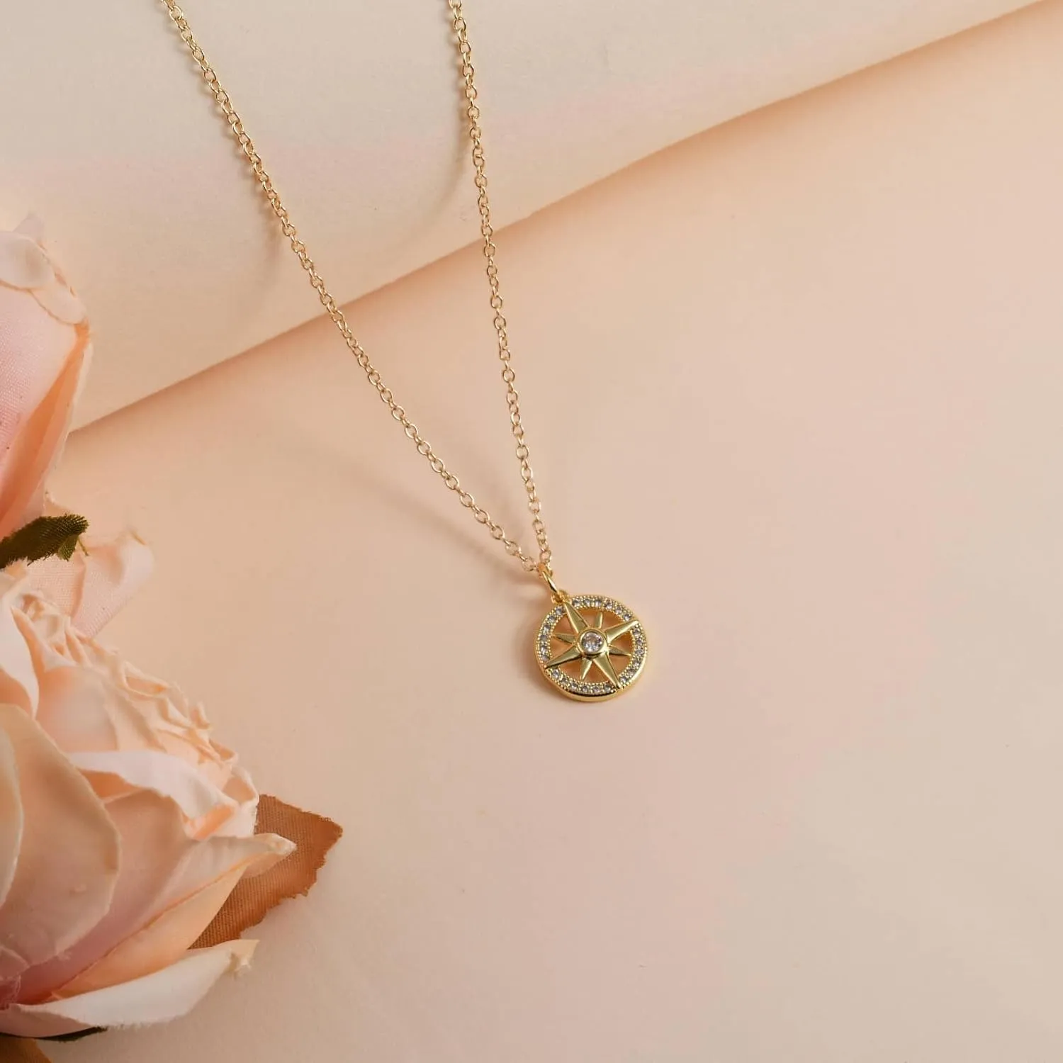 Follow Your Compass Graduation Necklace College, High School Graduation Gift Back To School New Beginnings Gift For Daughter Granddaughter Niece Cubic Zirconia Pendant Necklace Jewelry For Woman