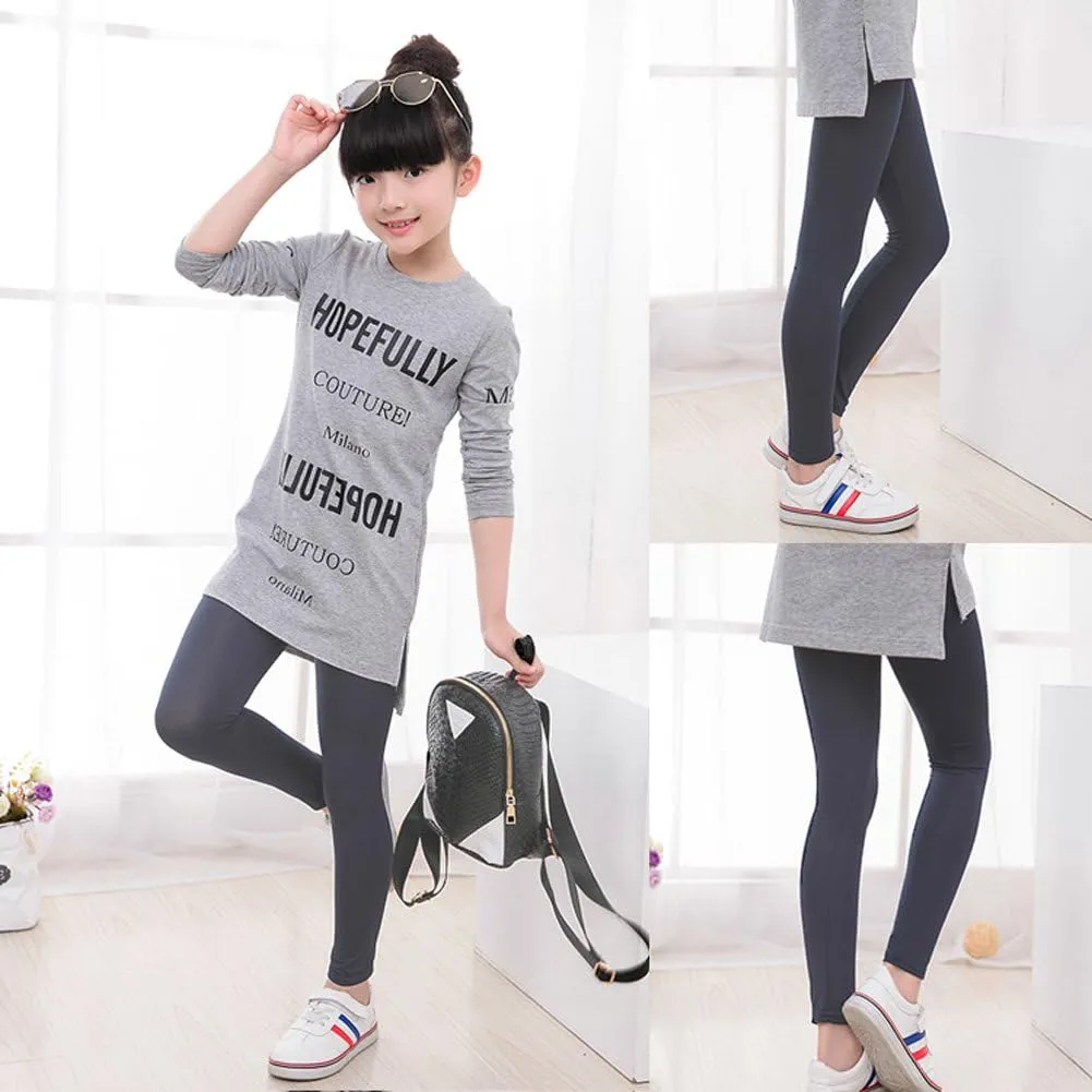 FOMANN Girls Leggings Kids Winter Warm Stretchy Leggings Baby Soft Leggings