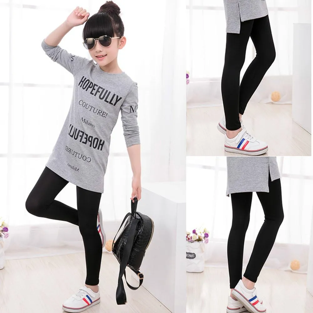 FOMANN Girls Leggings Kids Winter Warm Stretchy Leggings Baby Soft Leggings