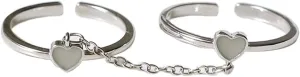 for Couple Glowing in the Dark Love Heart Matching Couple for Women Men Valentine Day Jewelry