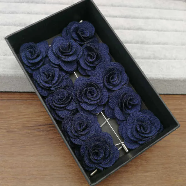 Full Bloom Fabric Flower Unisex Lapel Pins