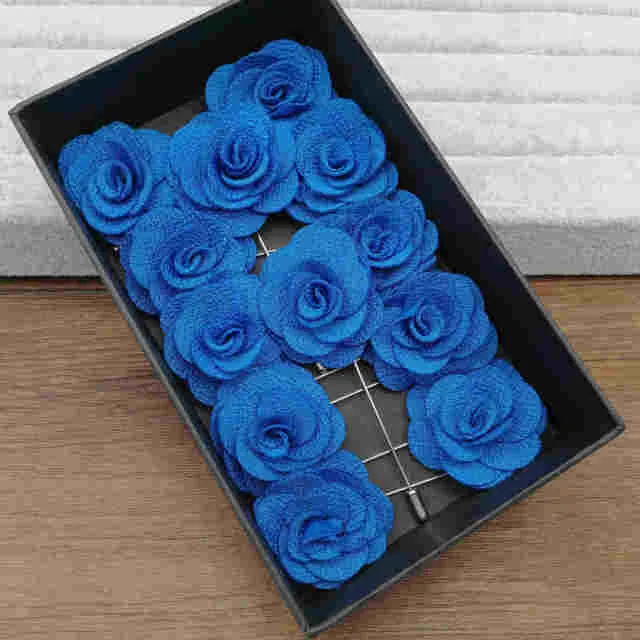 Full Bloom Fabric Flower Unisex Lapel Pins