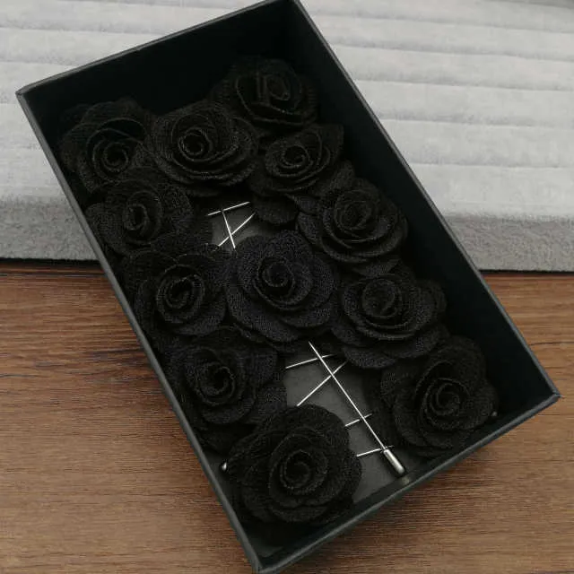 Full Bloom Fabric Flower Unisex Lapel Pins