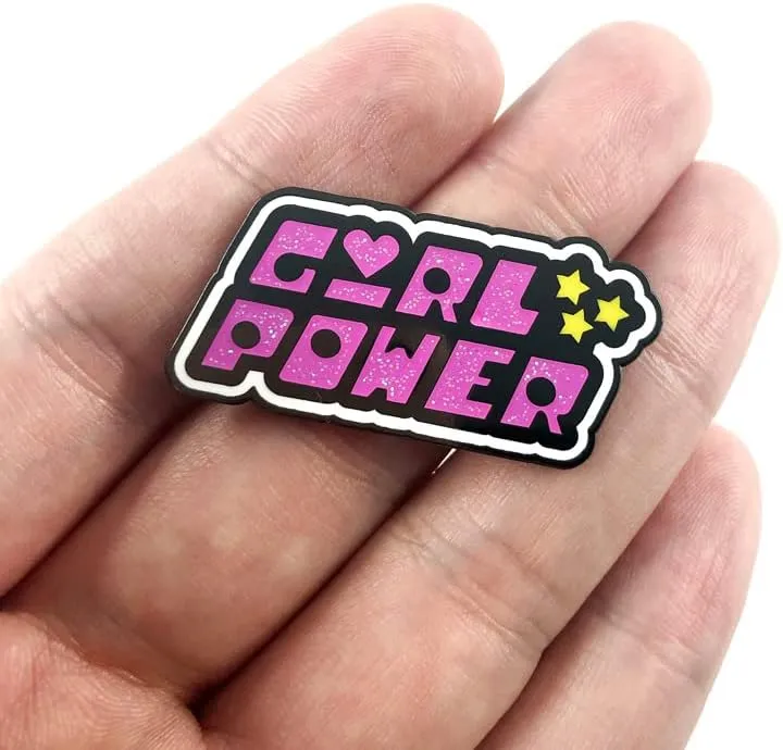 Girl Power Feminist enamel pin metal brooch badge,Creative letter schoolbag accessories decoration brooches badges for backpacks