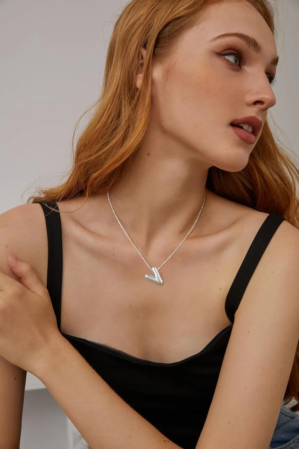 Gold Balloon Letter Necklace for Women, Dainty 14K Gold Plated 3d Initial Necklaces, Trendy Hypoallergenic Name Pendant Cute Balloon Alphabet Necklace Jewelry Gifts for Mom Lover