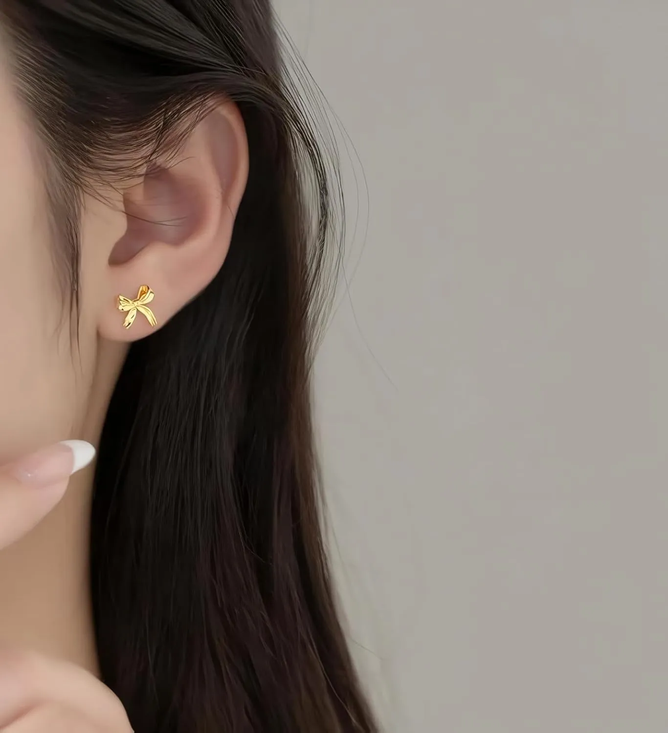 Gold Bow Earrings for Women, Long Tassel Chain Drop Earrings, Trendy Small Bow Earrings, Ribbon Waterfall Dangling Earrings, Pearl Bow Earrings, Sparkly Elegant Bowknot Preppy Jewelry Gifts for Women