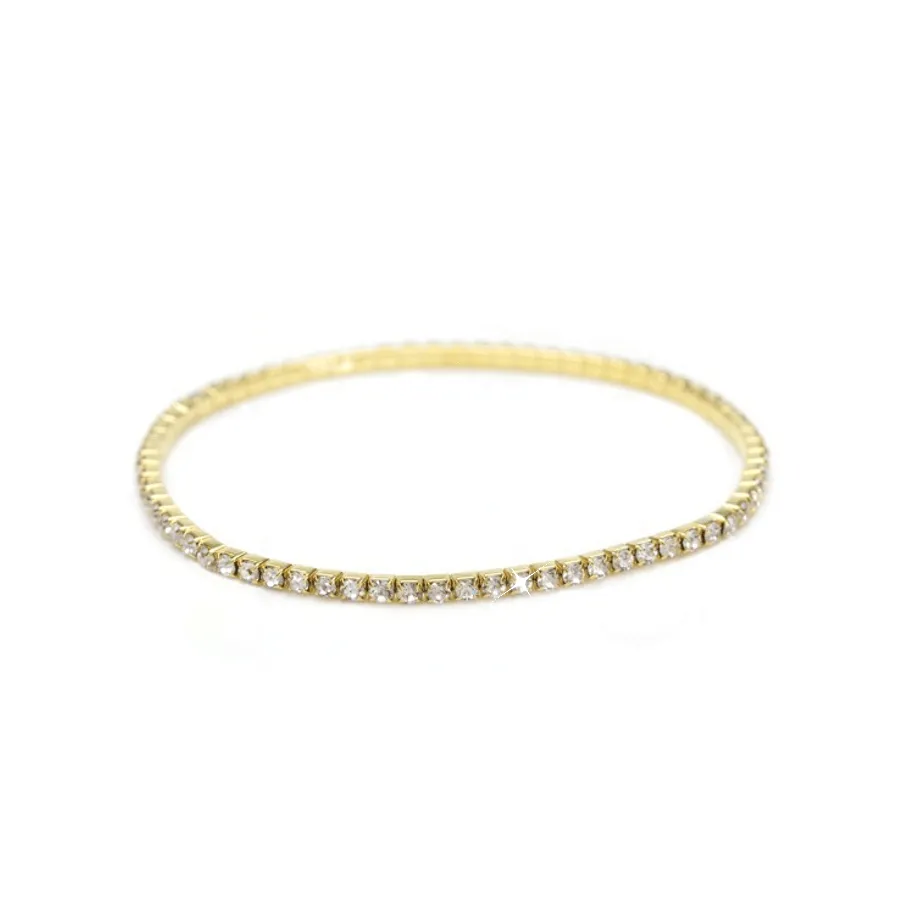 Gold Crystal Stretchable Anklet