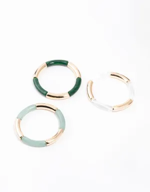 Gold Stretch Bracelets 3-Pack