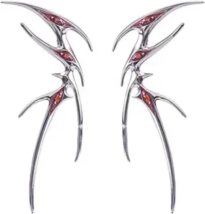 Gothic Blood Butterfly Ear Cuff Ear Bone Clip Punk Cool Earrings Irregular Metal Nonpiercing Earring for Women