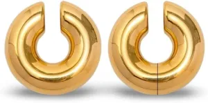 Gothic Thick Waterproof Stainless Steel Big Ear Clip Elegant Ear Cuff Chic Ear Close Clip Earclips Stud No Piercing Ear Jewelry