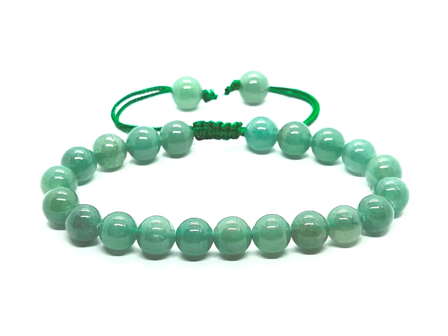 Green Aventurine Crystal Bracelet for Women Men - A  Grade Adjustable 8mm Healing Crystal Stone Beaded Bracelet Pulseras Para Hombres Mujer Stocking Stuffers