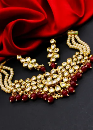 HALF MOON KUNDAN NECKLACE