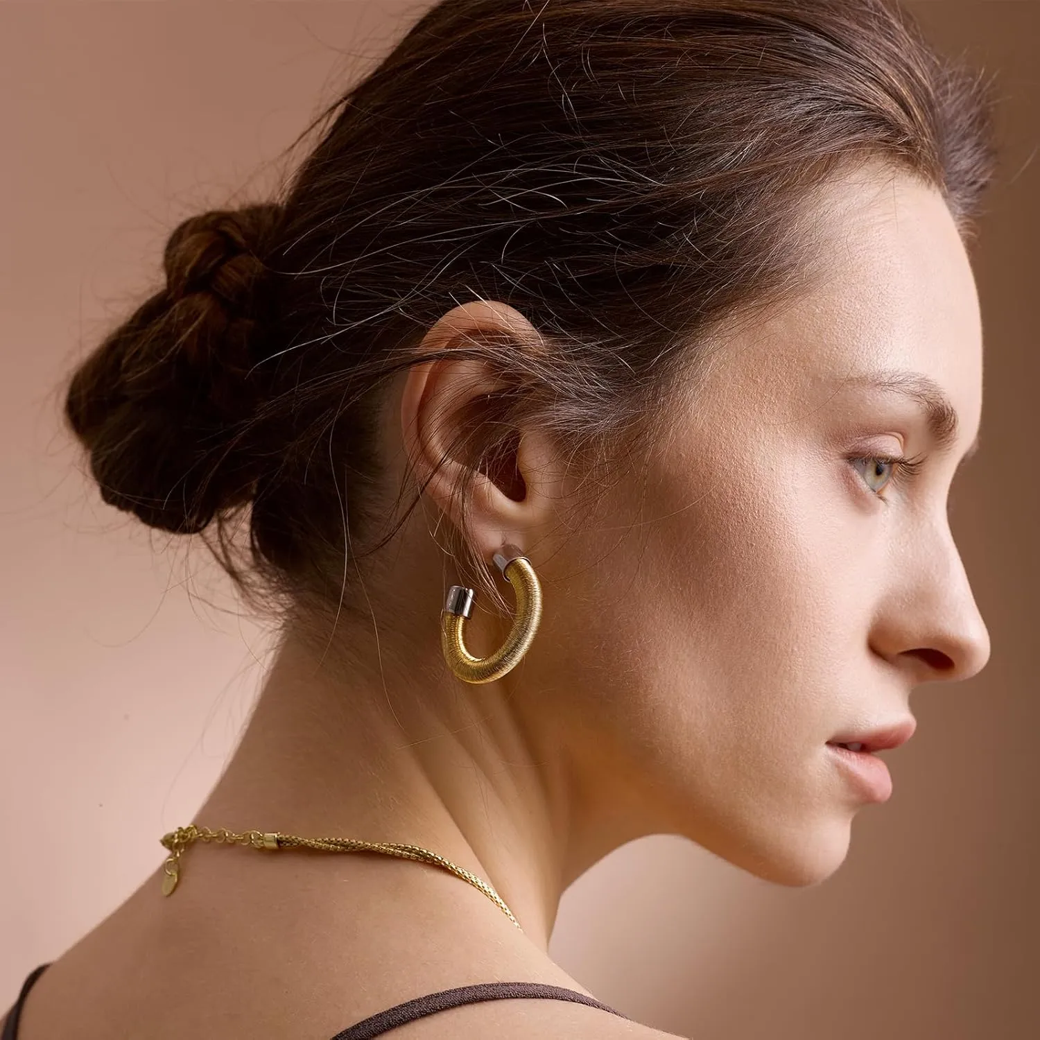 Handmade Italian Gold/Silver Coil Earrings S925 Silver Minimalist Coil Hoop Earrings Elegant Artisan Dangling Jewelry Wedding Mothdays Day Gift for Women