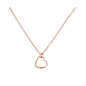 Handmade Rose Gold Heart Charm Necklace, 16-18" Adjustable, Delicate Layering Necklace, Easter, Birthday, Anniversary Gift for Wife, Girlfriend, Teen, Girl, BFF