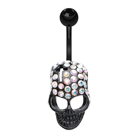 Hardcore Jeweled Blackline Skull