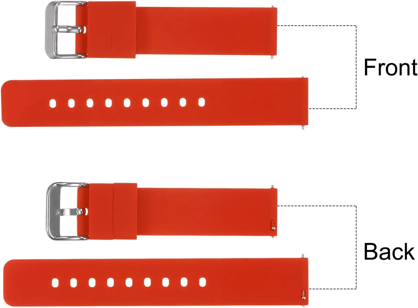 HARFINGTON Silicone Watch Band Soft Rubber Replacement Watch Strap with Stainless Steel Buckle for Men Women