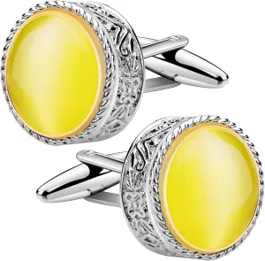 HAWSON Fancy Cufflinks for Men Suitable for Tall and Big Men, in Gift Box, Easy to Match Wedding Dress Shirt Coats and Accessories or Jewelry