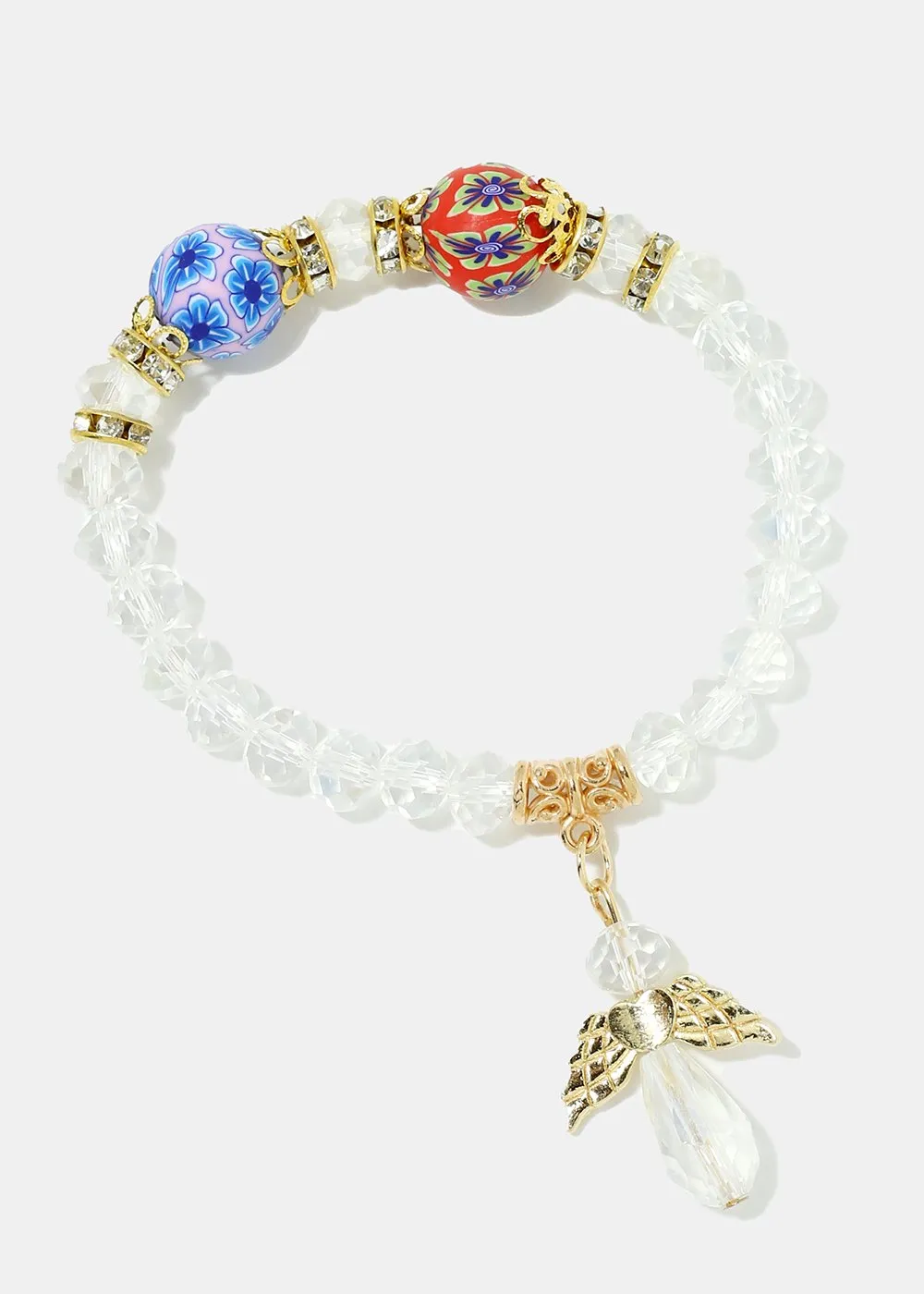 Heart & Wings Bead Bracelet
