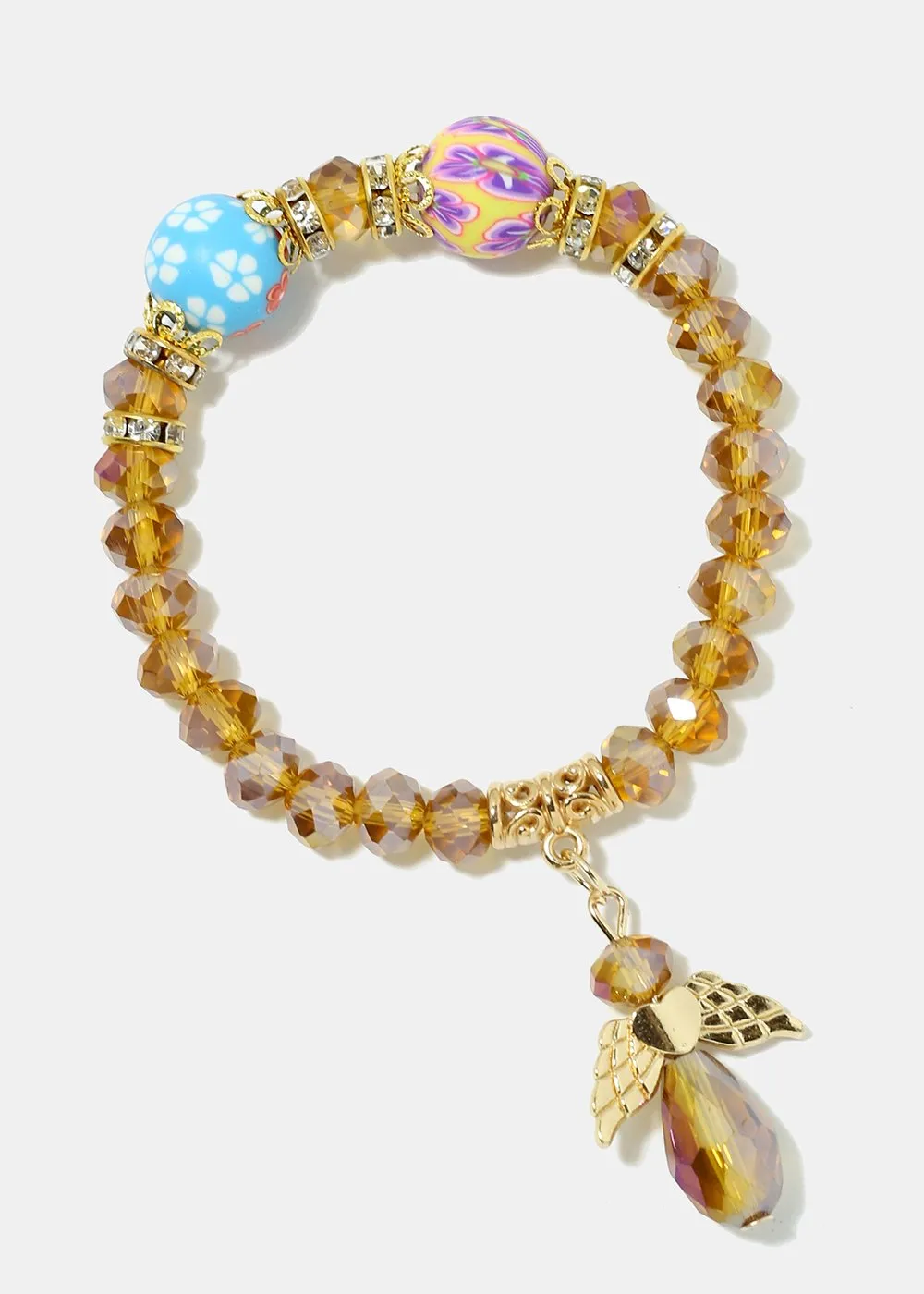Heart & Wings Bead Bracelet