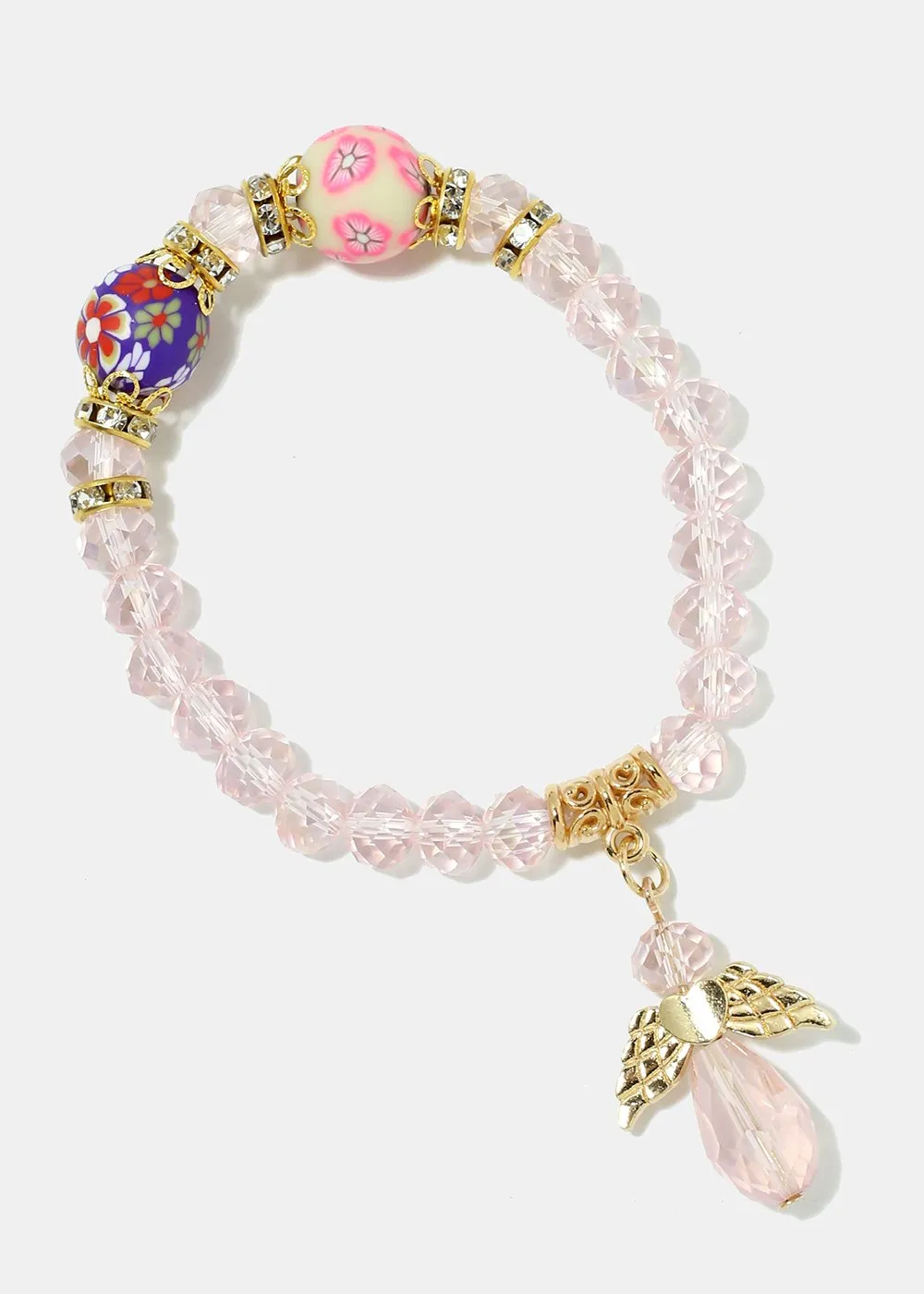 Heart & Wings Bead Bracelet