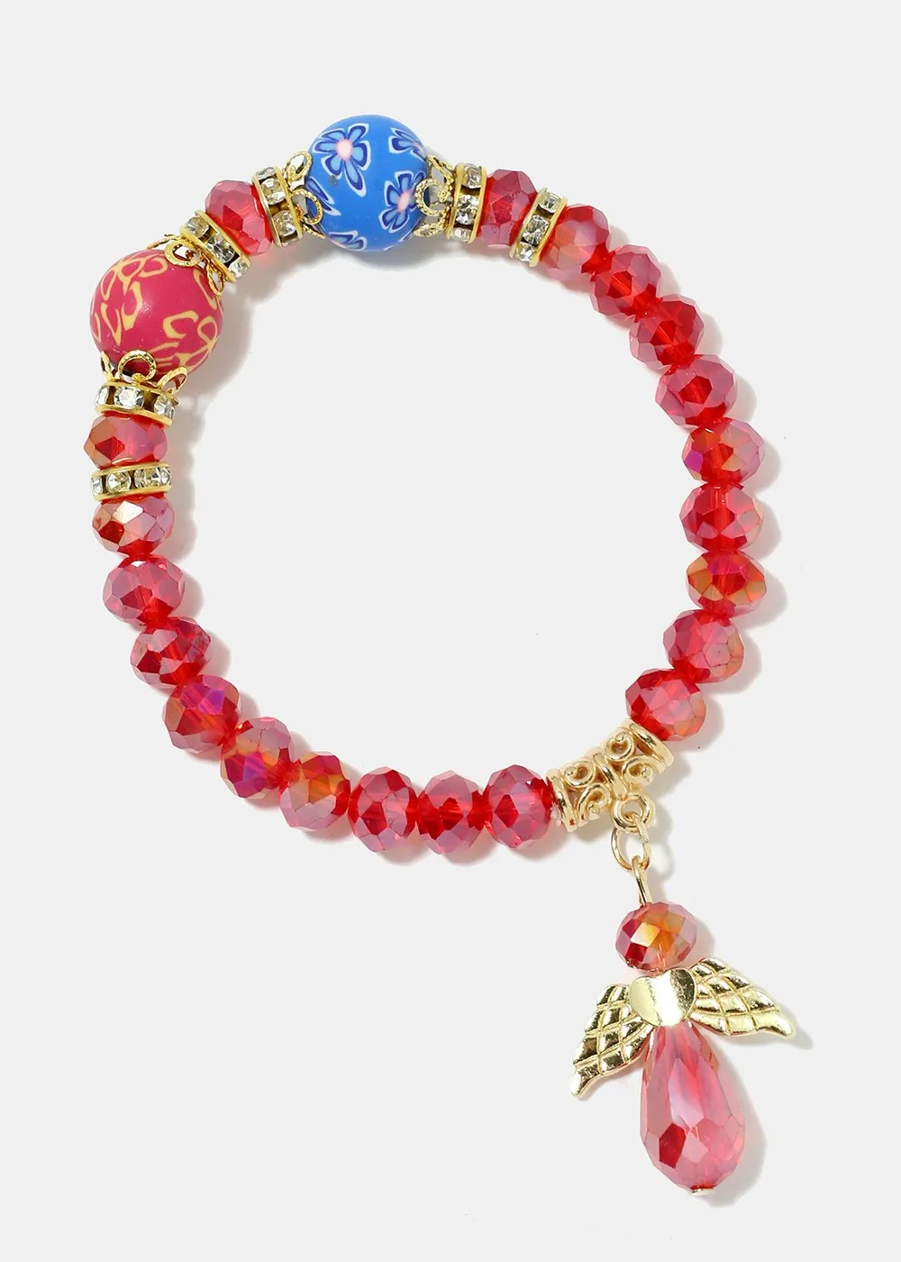 Heart & Wings Bead Bracelet