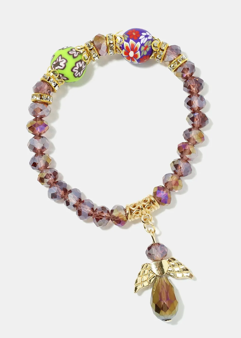 Heart & Wings Bead Bracelet