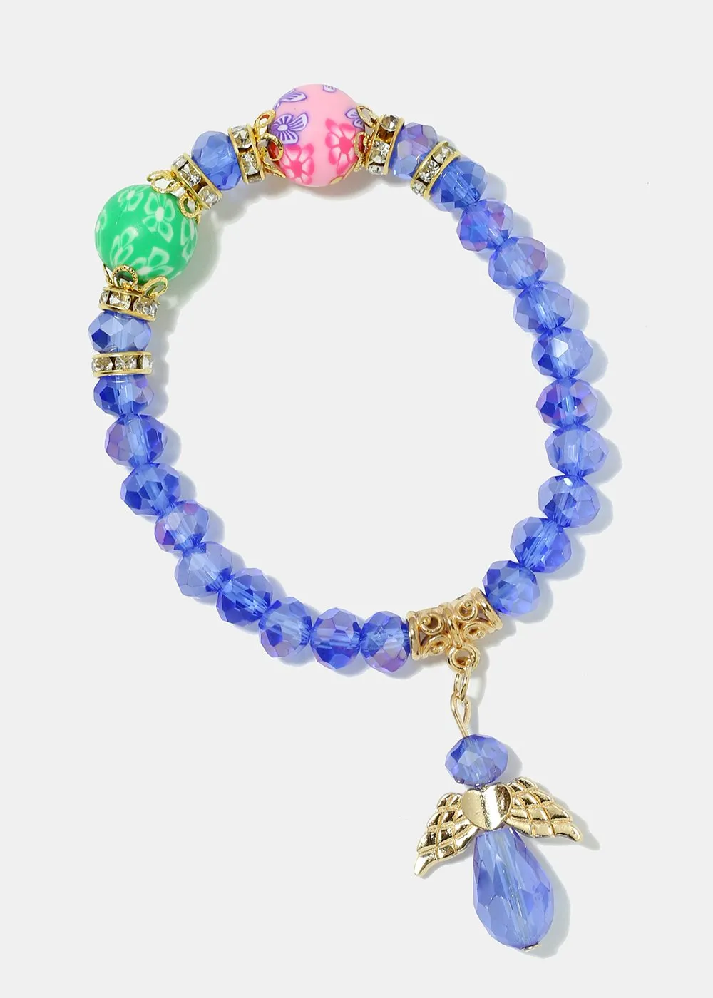 Heart & Wings Bead Bracelet