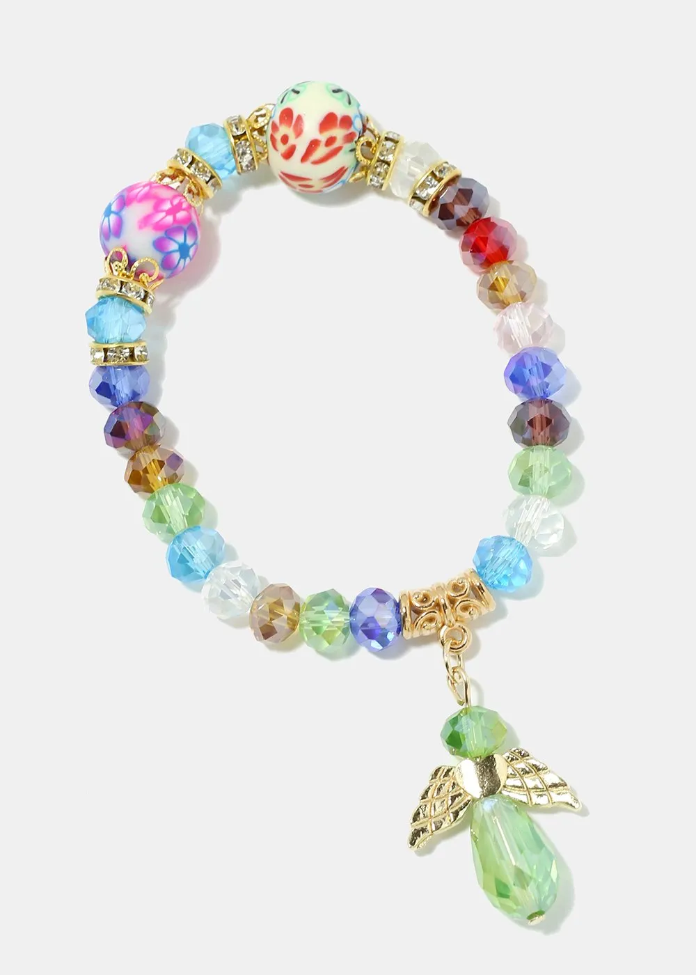Heart & Wings Bead Bracelet