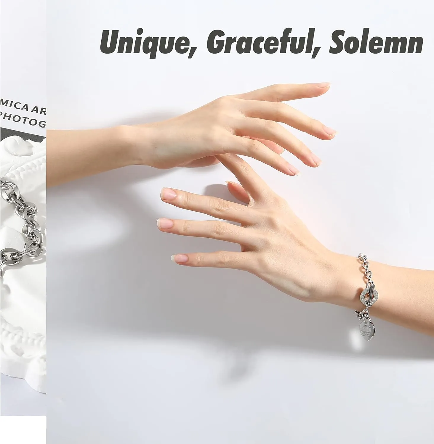 Heart Charm Bracelet for Women Teen Girls, Bible Verse Bracelet Stainless Steel 18K Gold Plated Bracelet Love Pendant Link Chain OT Clasp, Birthday Christmas Jewelry Gift for Mother Her
