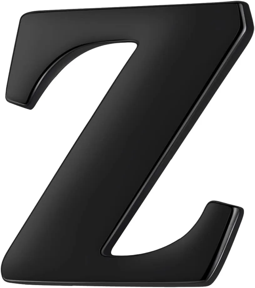 HONEY BEAR Initial Alphabet Letter Lapel Pins Collar Badge Brooches for Mens/Womens Shirt Dress Decoration Black